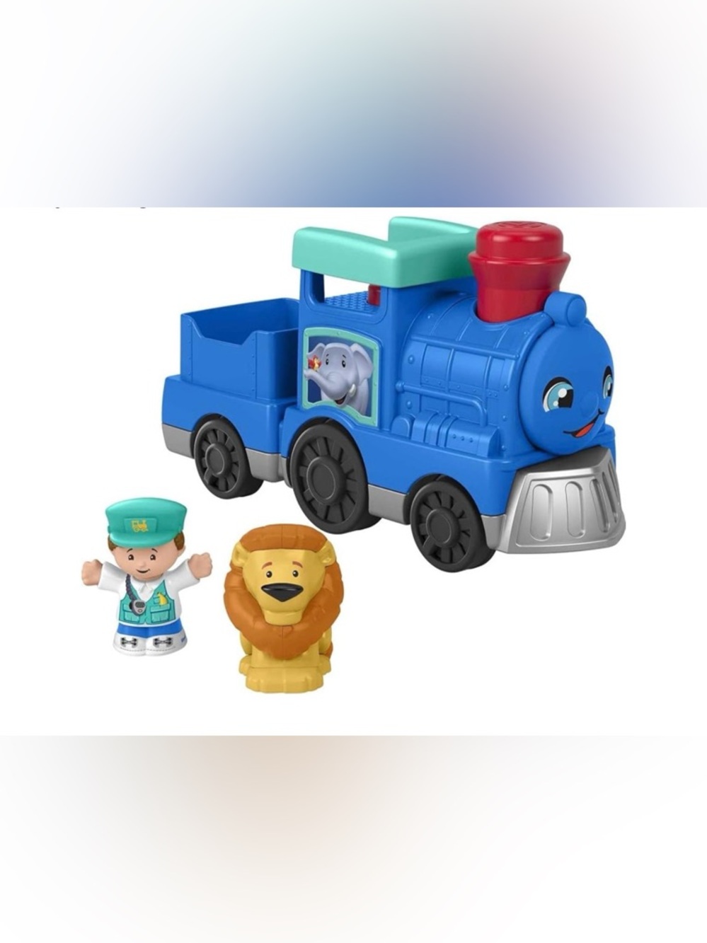 2019Little Me Blue Train Playset with‎ Red Chimney and Mint Roof